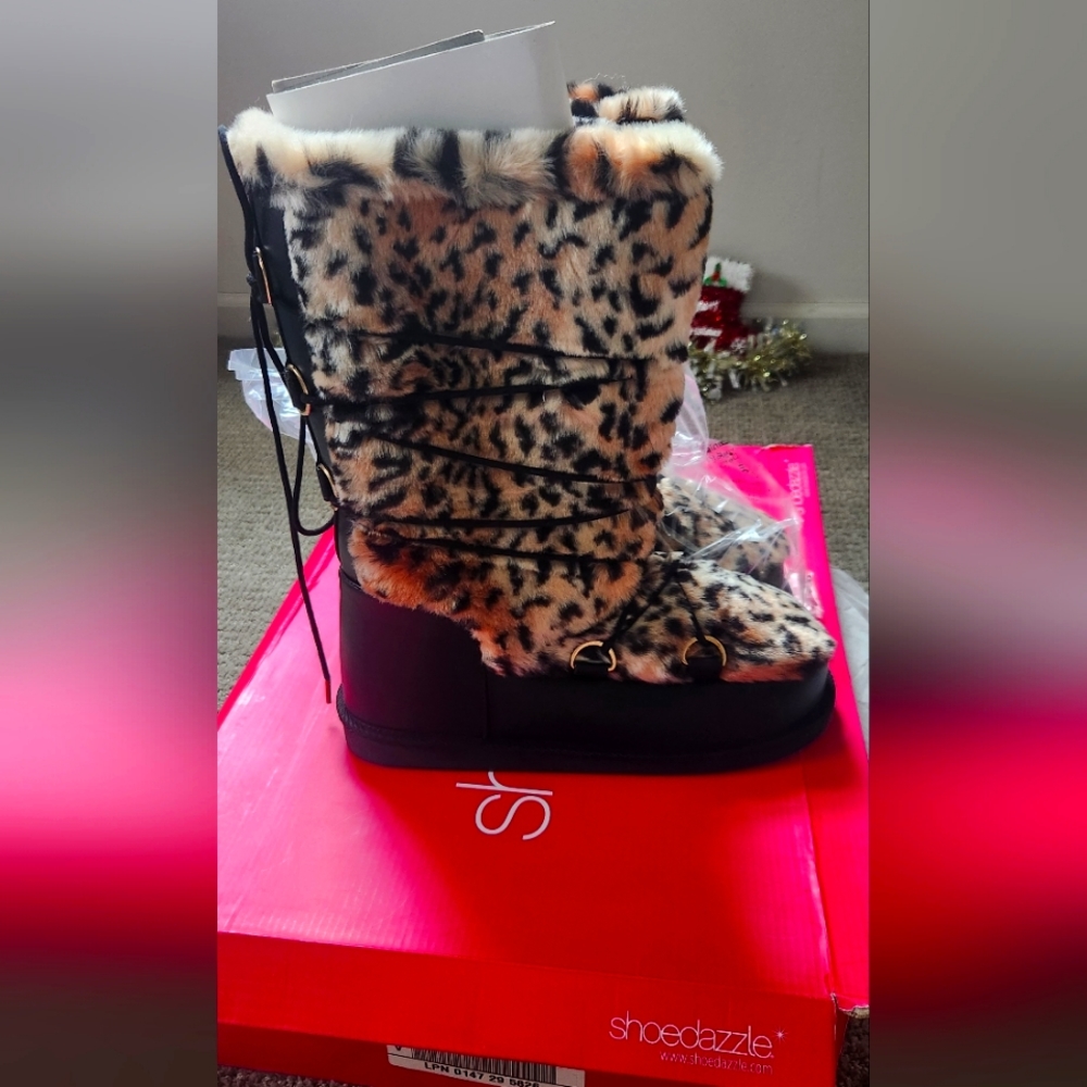 Shoe dazzle cheetah boots Sold!!!